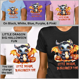 リトルドラゴンベビー、ビッグハロウィーンおもしろい、カボチャ Tシャツ