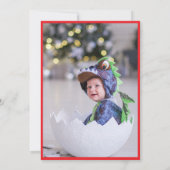 リトルドラゴンレッドベビードラゴン1st誕生日パーティー 招待状 (裏面)