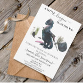 リトルドラゴン孵化卵ベビーシャワーファンタジー 招待状