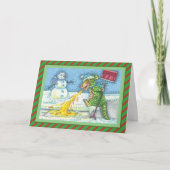 リトルドラゴン融解とショベル雪おもしろい空白の シーズンカード (正面)