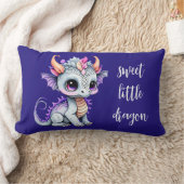 リトルドラゴン誕生スタットパープルグリーンウォーター色 ランバークッション (ブランケット)