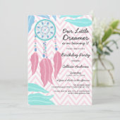 リトルドリーマー引用文ドリームキャッチャー誕生日パーティー 招待状 (スタンド正面)