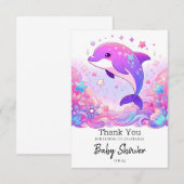 リトルドルフィンベビーシャワー サンキューカード (正面/裏面)