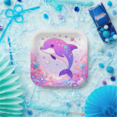 リトルドルフィンベビーシャワー ペーパープレート (パーティー)