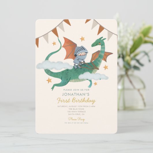 リトルナイトとドラゴンファースト誕生日 招待状 (スタンド正面)