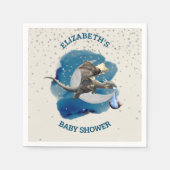 リトルナイトドラゴンシルバースターベビーシャワー スタンダードカクテルナプキン (正面)