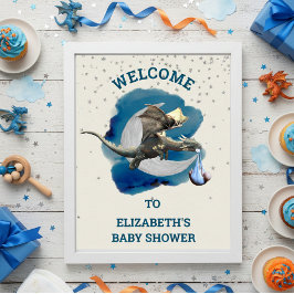 リトルナイトドラゴンシルバースターベビーシャワー ポスター