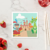 リトルナイト城とドラゴン スタンダードカクテルナプキン (インサイチュ)