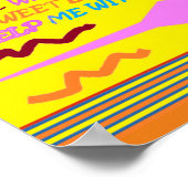 リトルナイフの詩おもしろいはオレンジ色のレモン色 ポスター (角)