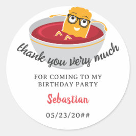 リトルナゲット任意の年齢の幼児の男の子の誕生日パーティー ラウンドシール