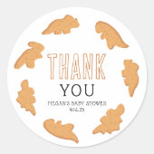 リトルナゲット赤ちゃんシャワーありがとうスティッカー ラウンドシール