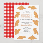 リトルナゲット 1歳 2歳 3歳 誕生日 招待状 (正面/裏面)