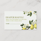 リトルナシテーマベビーシャワーおむつラッフル エンクロージャーカード (正面)