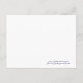 リトルネイビーブルーセイルボートベビーシャワー招待状 インビテーションポストカード (裏面)