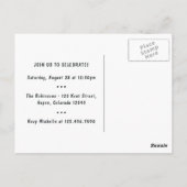 リトルネイビーボーイ航海の誕生日パーティーの招待 ポストカード (裏面)