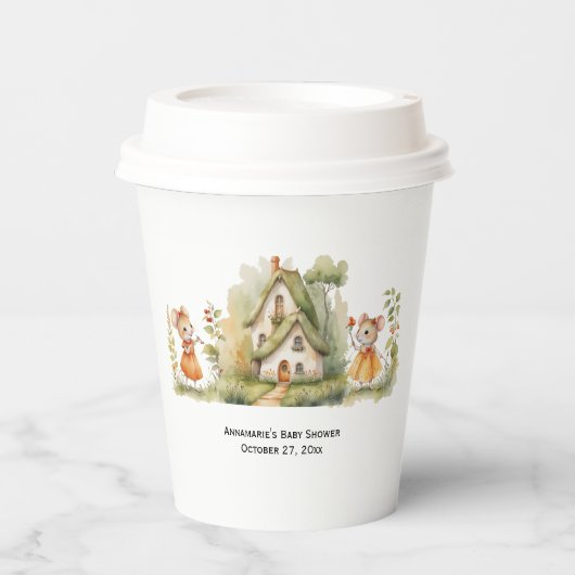 リトルネズミベビースシャワー | 紙コップ (正面)