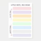 リトルノートビッグアイディアソフト落ち着き穏やかな色合い ポストイット (正面)