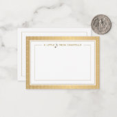 リトルノート音楽ノートエンボス高音クレフ、 音符記号 ノートカード (正面/裏面インサイチュ)