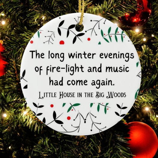 リトルハウスオンザプレーリーコジパーソナライズされたークリスマス セラミックオーナメント
