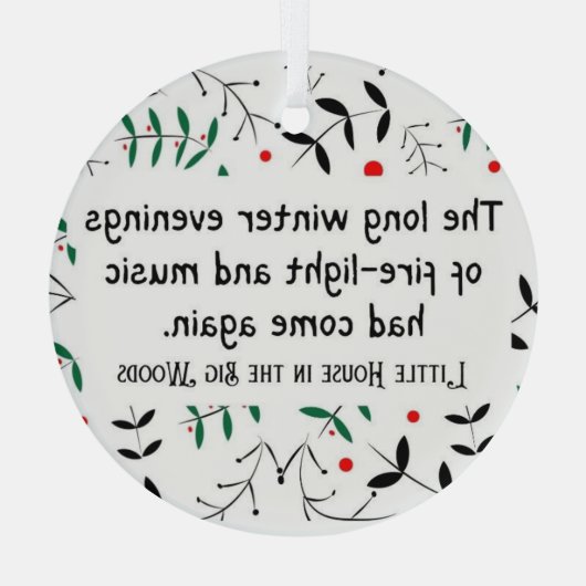 リトルハウスオンザプレーリーコージークリスマス ガラスオーナメント (裏面)