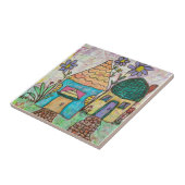 リトルハウスビッグ花 タイル (側面)