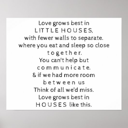 リトルハウス引用文 ポスター (正面)