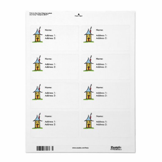 リトルハウス ラベル (フルシート)