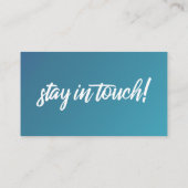 リトルハウス「引っ越しました」ティール(緑がかった色)&ブルーカーグラデーションド 名刺 (裏面)