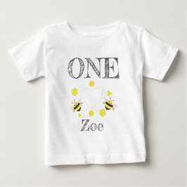 リトルハチミツTシャツキッズ1歳の誕生日 ベビーTシャツ