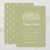 リトルハッピーキャンパーベビーシャワー招待状 招待状 (正面/裏面)