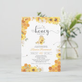 リトルハニーのまわりに&ひまわり赤ちゃんシャワー 招待状 (スタンド正面)
