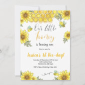 リトルハニーバースデーパーティービー招待状 招待状 (正面)