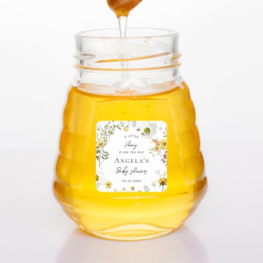 リトルハニービーイエローフローラベビーシャワー スクエアシール