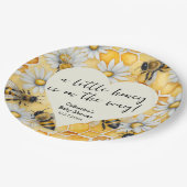 リトルハニービーコームデイジー春ベビーシャワー ペーパープレート (アングル)