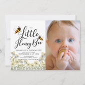 リトルハニービーデイジー1stバースデーフォト 招待状 (正面)