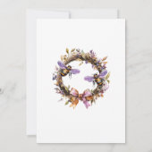 リトルハニービーパープルベビーシャワー招待状 招待状 (裏面)