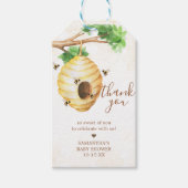 リトルハニービーベビーシャワーメッセージカード ギフトタグ (正面)