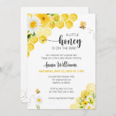 リトルハニービーベビーシャワー招待状 招待状 (正面/裏面)