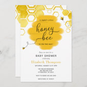 リトルハニービーベビーシャワー招待状 招待状 (正面/裏面)