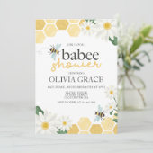リトルハニービーベビーシャワー（昆虫）マルハナバチ招待状 招待状 (スタンド正面)