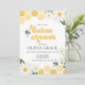 リトルハニービーベビーシャワー（昆虫）マルハナバチ招待状 招待状 (スタンド正面)