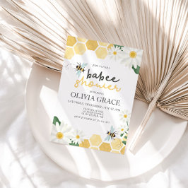 リトルハニービーベビーシャワー（昆虫）マルハナバチ招待状 招待状