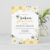 リトルハニービーベビーシャワー（昆虫）マルハナバチ招待状 招待状 (スタンド正面)