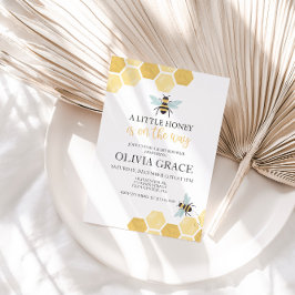 リトルハニービーベビーシャワー（昆虫）マルハナバチ 招待状