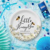 リトルハニービーホワイト子供の誕生日紙プレート ペーパープレート (パーティー)