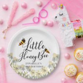 リトルハニービーホワイト子供の誕生日紙プレート ペーパープレート (パーティー)