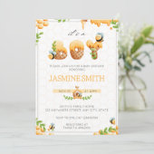 リトルハニービーボーイベビーシャワー招待状 招待状 (スタンド正面)