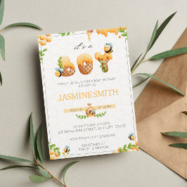 リトルハニービーボーイベビーシャワー招待状 招待状