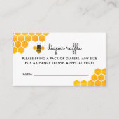 リトルハニービー赤ちゃんシャワーおむつラッフル エンクロージャーカード (正面)