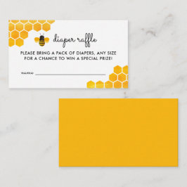 リトルハニービー赤ちゃんシャワーおむつラッフル エンクロージャーカード